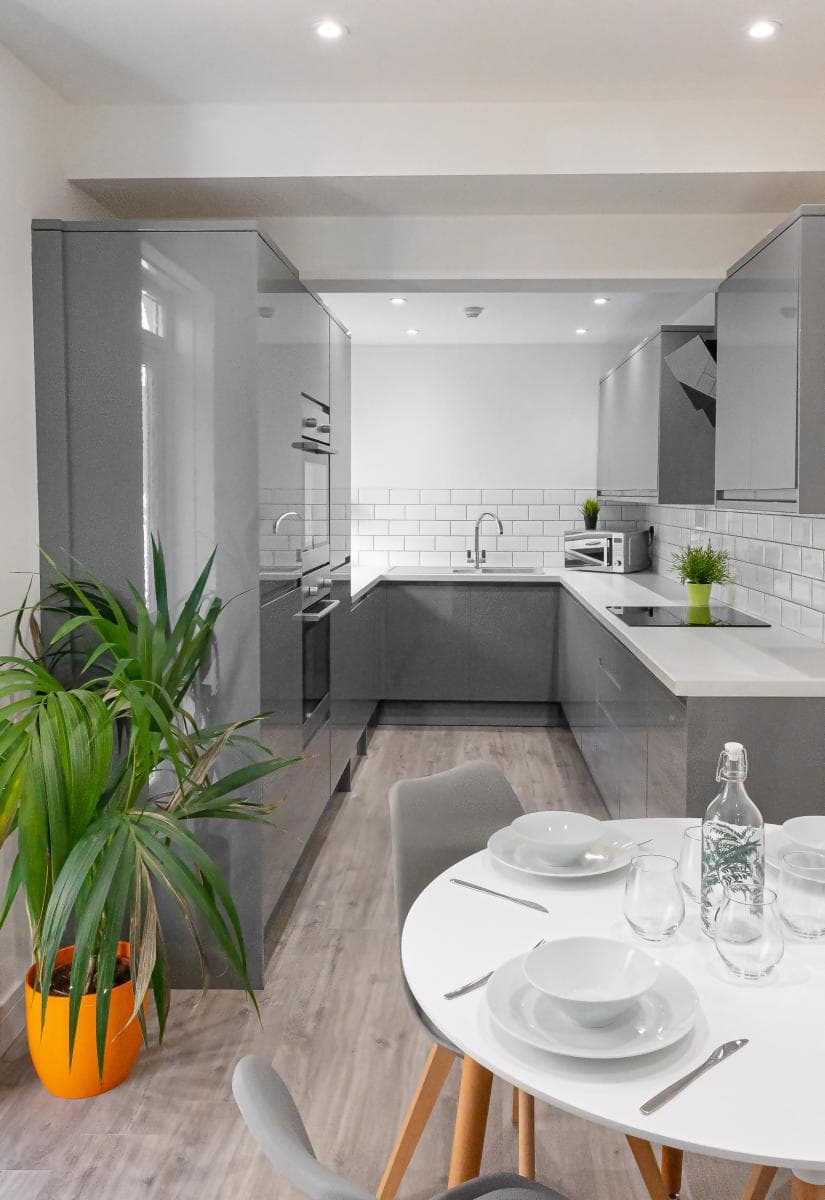 A modern Bunked kitchen